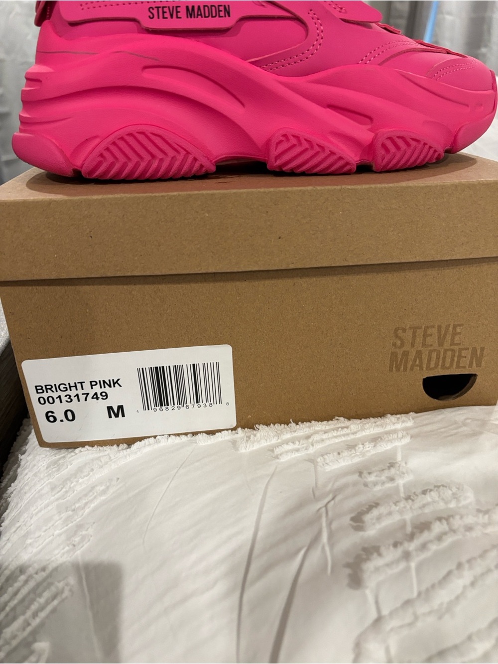 Steve Madden Bright Pink Chunky Platform Sneaker